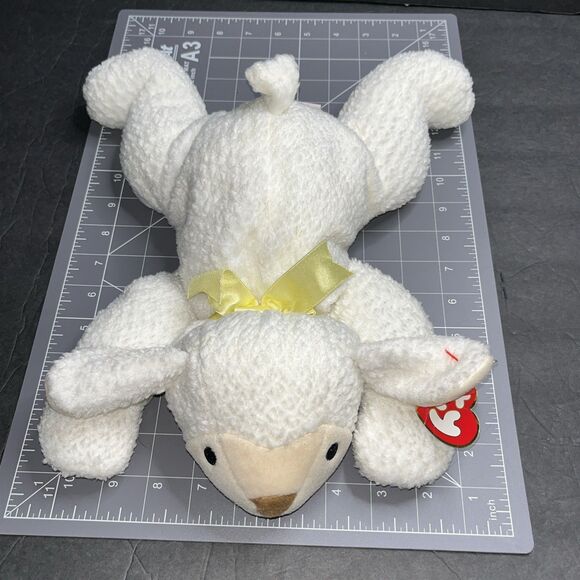 Ty Beanie Buddy 1996 BA BA White Lamb style 3008 Tag Bent - Picture 6 of 7